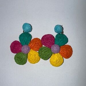 Crotchet flower earrings